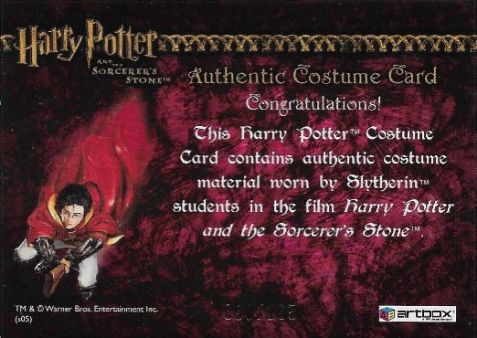 Slytherin Students Uniform - Back