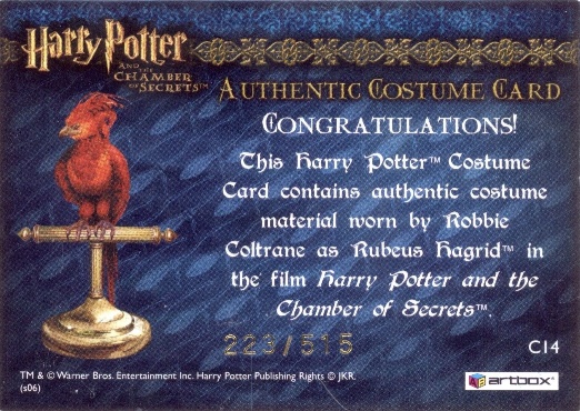 C14 - Rubeus Hagrid's Shirt - Back