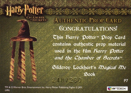 P7 - Gilderoy Lockhart's Magical Me Book - Back