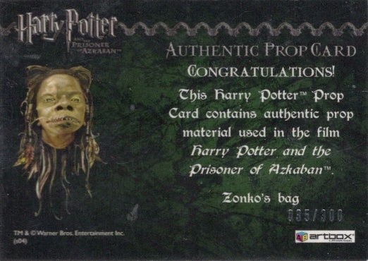 Zonko's Bag - Back