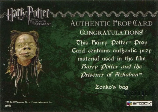 Zonko's Bag - Back