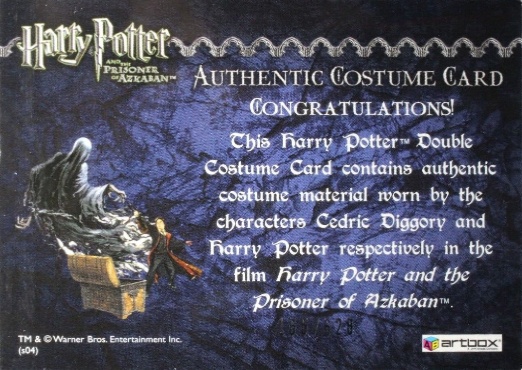 Cedric Diggory Harry Potter Quidditch Robes - Back