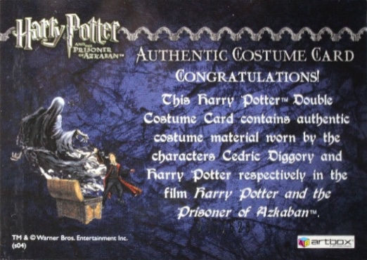 Cedric Diggory Harry Potter Quidditch Robes - Back
