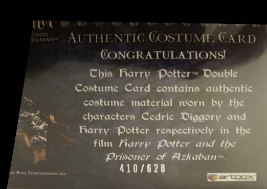 Cedric Diggory Harry Potter Quidditch Robes - Back