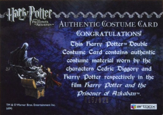 Cedric Diggory Harry Potter Quidditch Robes - Back