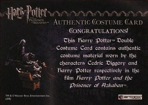 Cedric Diggory Harry Potter Quidditch Robes - Back