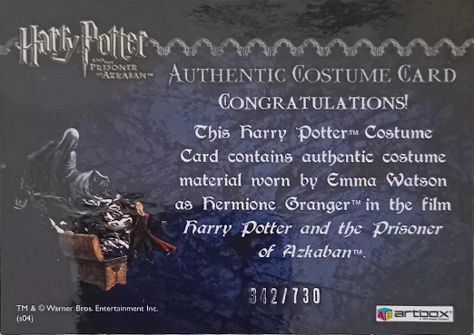 Hermione's Wooly Sweater and Scarf - Back