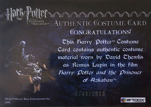 Remus Lupin's Jacket - Back