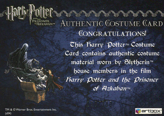 Slytherin House Tie - Back