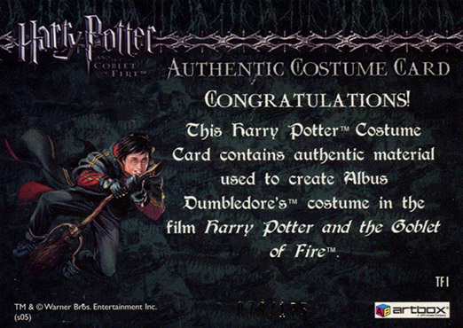 TF1 - Dumbledore's Robes - Back