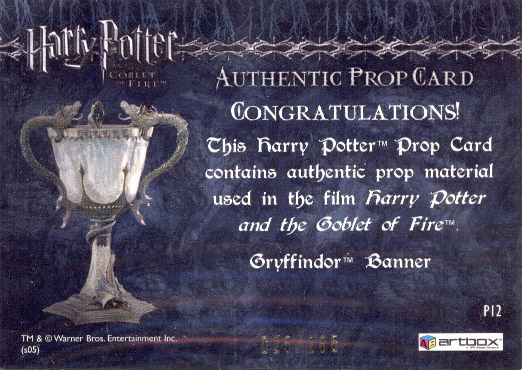 P12 - Gryffindor Banner - Back