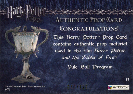 P2 - Yule Ball Program - Back