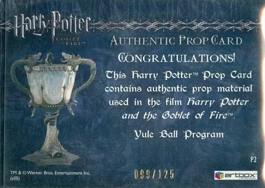 P2 - Yule Ball Program - Back