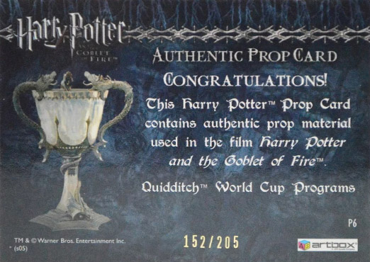 P6 - Quidditch World Cup Programs - Back