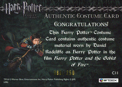 C11 - Harry Potter's Third Task Costume - Back