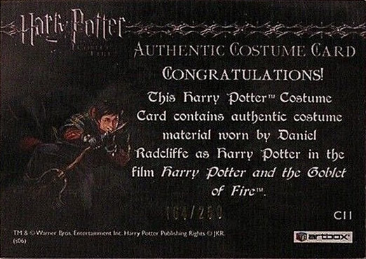 C11 - Harry Potter's Third Task Costume - Back