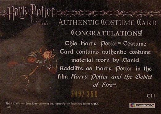 C11 - Harry Potter's Third Task Costume - Back