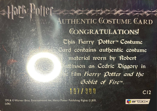 C12 - Cedrick Diggory's Third Task Costume - Back