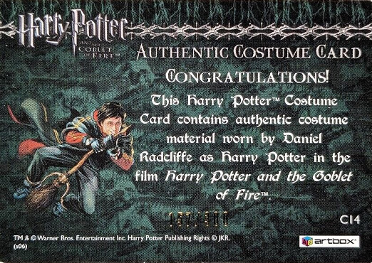 C14 - Harry Potter's Second Task Costume - Back