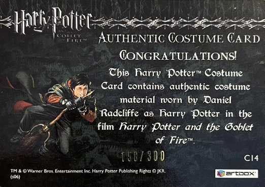 C14 - Harry Potter's Second Task Costume - Back