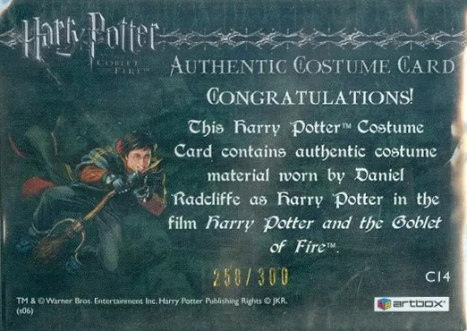 C14 - Harry Potter's Second Task Costume - Back