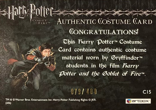 C15 - Gryffindor Student Ties - Back