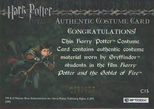 C15 - Gryffindor Student Ties - Back
