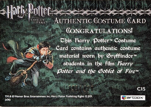 C15 - Gryffindor Student Ties - Back