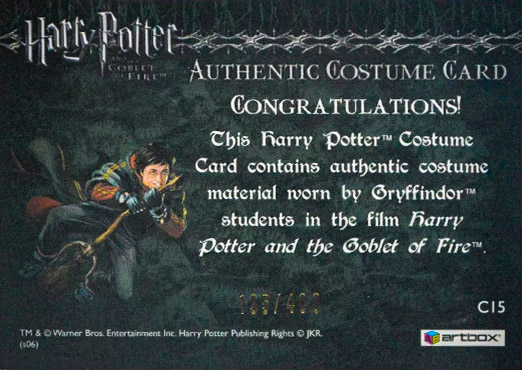C15 - Gryffindor Student Ties - Back