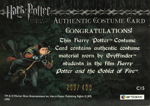C15 - Gryffindor Student Ties - Back