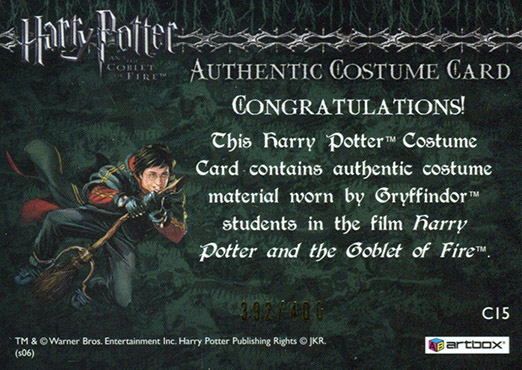 C15 - Gryffindor Student Ties - Back