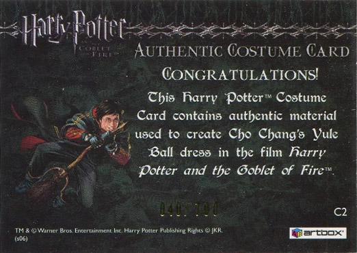 C2 - Cho Chang's Yule Ball Dress - Back
