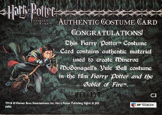 C3 - Minerva McGonagall's Yule Ball Robe - Back