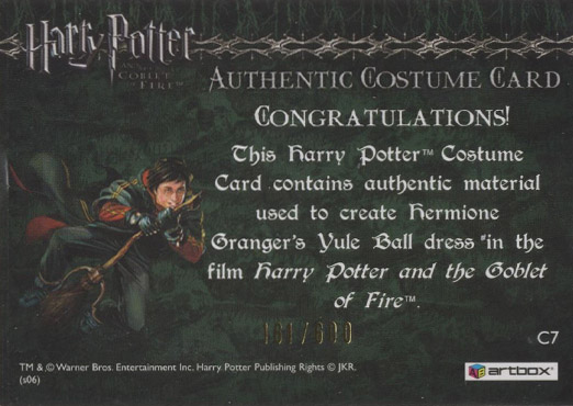 C7 - Hermione's Granger's Yule Ball Dress - Back