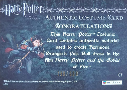 C7 - Hermione's Granger's Yule Ball Dress - Back