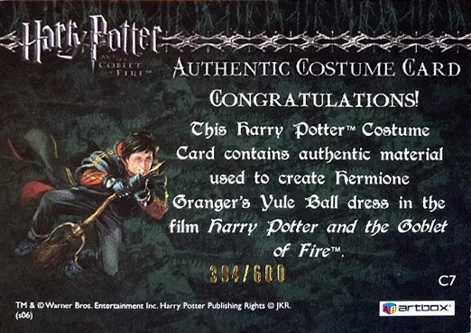 C7 - Hermione's Granger's Yule Ball Dress - Back