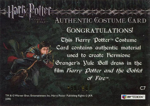 C7 - Hermione's Granger's Yule Ball Dress - Back