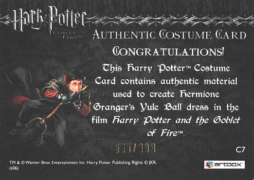 C7 - Hermione's Granger's Yule Ball Dress - Back