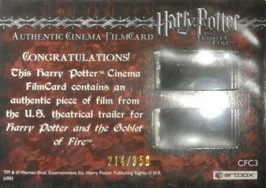 CFC3 - Dumbledore and Goblet of Fire - Back