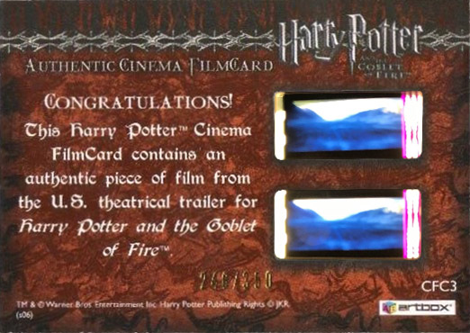 CFC3 - Dumbledore and Goblet of Fire - Back