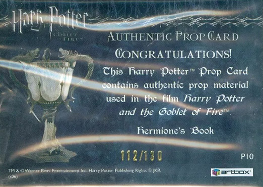 P10 - Hermione's Book - Back