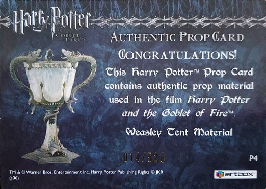 P4 - Weasley Tent Material - Back