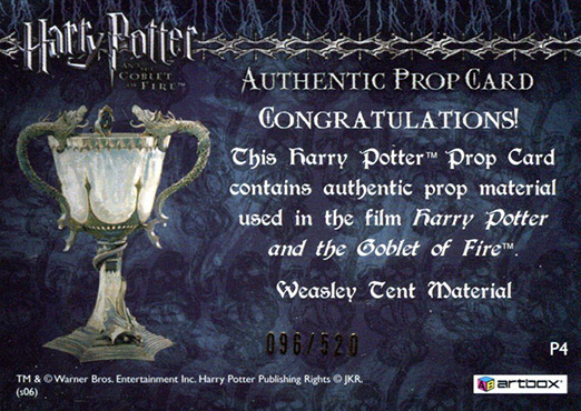 P4 - Weasley Tent Material - Back
