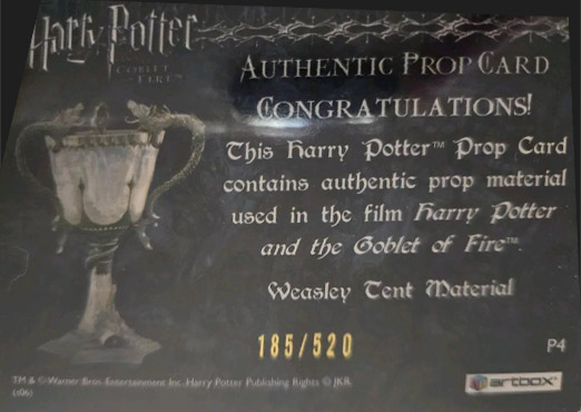 P4 - Weasley Tent Material - Back