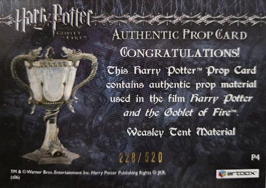 P4 - Weasley Tent Material - Back