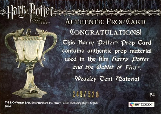 P4 - Weasley Tent Material - Back