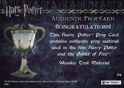 P4 - Weasley Tent Material - Back