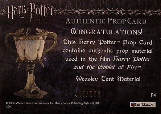 P4 - Weasley Tent Material - Back
