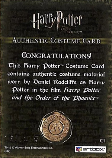 C1 - Harry Potter's T-Shirt - Back