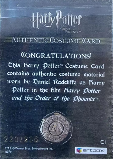 C1 - Harry Potter's T-Shirt - Back